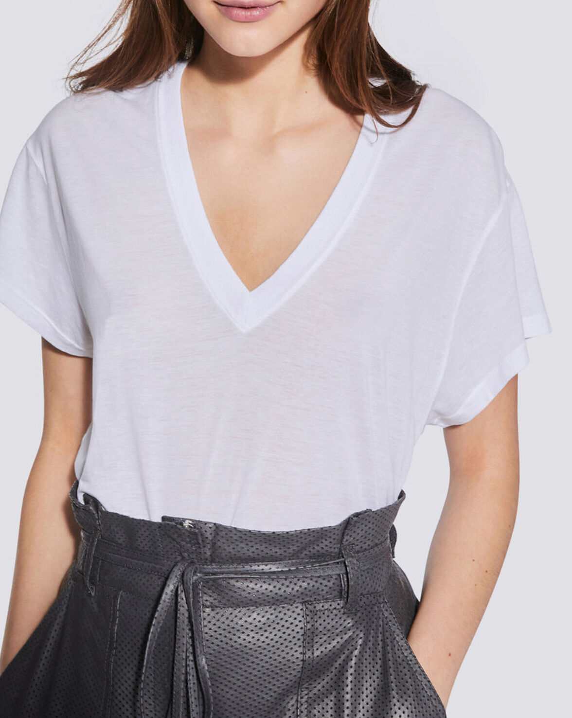 PONIE SHORT SLEEVE V NECK T SHIRT image number null